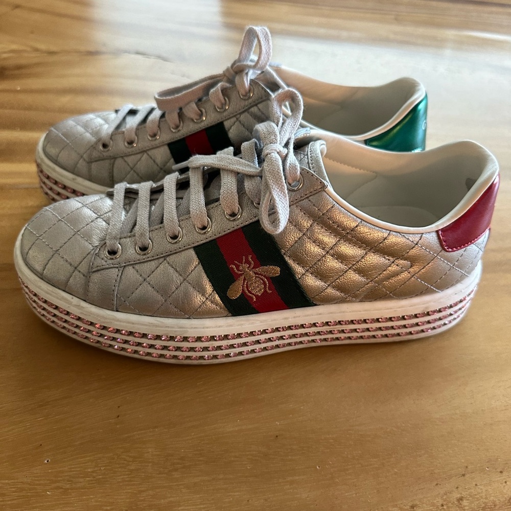Authentic Gucci platform sneakers 37.5